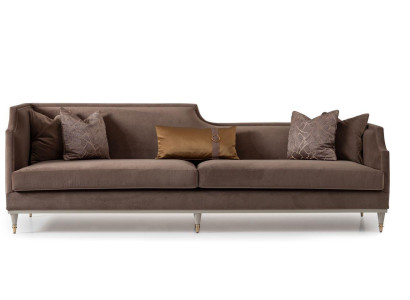 Fabric Sofa Four Seater Sofa 4 Seater Brown Sofas Living room Upholstered Sofa